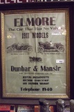 Elmore Car Advertisement Poster   Framed