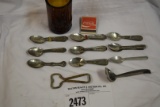Soda Shoppe- 12. Isaly's Ice Cream Spoons, 1.  Furance Spoon, 1. muldoon's spoon, variuos others no