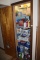 Contents of Closet - Plasticware, Cleaning Supplies