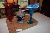 Misc Vases and Colbalt Ice Bucket