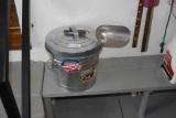 6 Gallon Metal Container with Lid and Scoop