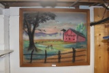 Large J. Andrews Chalk Drawing, Bellevue