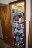 Contents of Closet - Plasticware, Cleaning Supplies