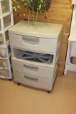 4 Drawer Sterilite Cabinet - Missing 1 drawer