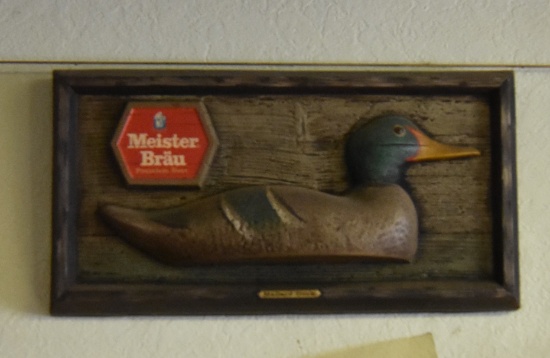 Meister Brau Beer Sign W/duck