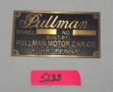 Pullman Serial Number Plate (repo)