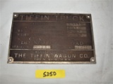 Tiffin Truck Serial Number Plate