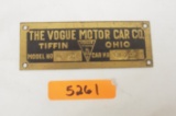 Vogue Serial Number Plate