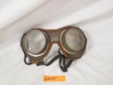 Leather driving goggles