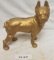 Cast Iron Boxer Dog Bank â€“ gold color