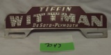 Tiffin Wittman DeSoto-Ply. License Plate Topper