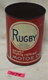 Rugby motor oil (round quart) â€“ metal