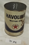 Havoline motor oil (round quart) â€“ metal