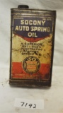 Socony Auto Spring Oil (quart) â€“ metal