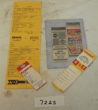 Serval Gas Company match books and oil change stickers