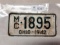 Ohio 1942 Motorcycle Plate