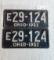 Ohio 1932 License Plate Pair