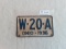 Ohio 1936 License Plate