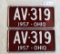 Ohio 1957 License Plate Pair