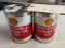 Shell metal qt Oil Cans (2)