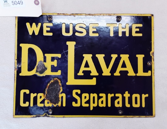 DeLaval Cream Seperator Porcelain Sign 12"x16"