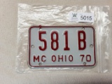 Ohio 1970 Motorcycle Plate