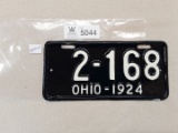 Ohio 1924 Motorcycle Plate (repaint)