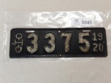 Ohio 1929 Motorcycle Plate