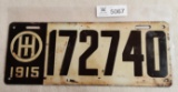 Ohio 1915 License Plate