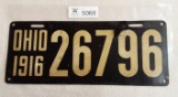 Ohio 1916 License Plate