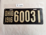 Ohio 1916 License Plate