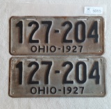 Ohio 1927 Lincese Plate Pair