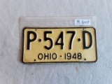 Ohio 1948 License Plate