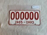 Ohio 1965 Sample Plate