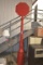 Vintage Style Gas Station Light Base with Stop Sign Attached