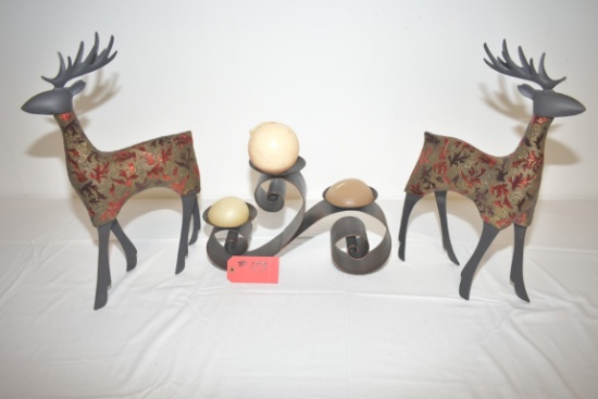 Decorative Deer & Candle Holder