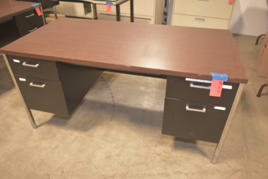 Hon Metal Double pedestal office desk