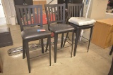 Barstool style chairs (x3)