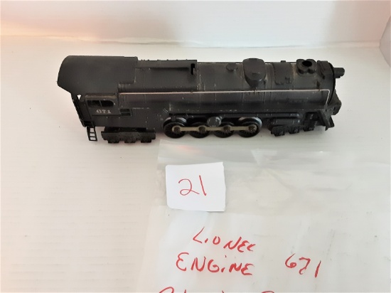 Lionel 671 Engine Black Gold 6200 Label Red Atomic Precision Motor Honey