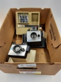 2 Polaroid Land Cameras & Baia Auto Slide Viewer 900