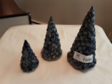 Rowe Pottey Set of 3 Christmas Trees