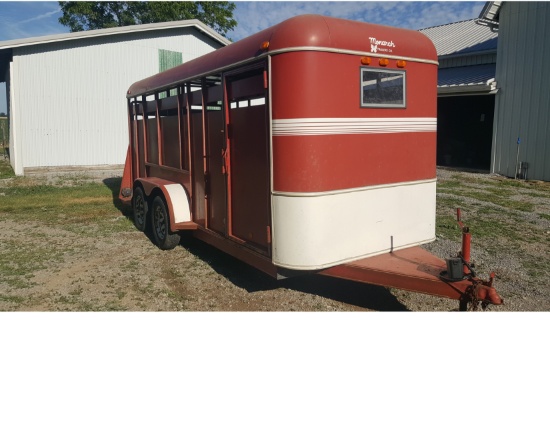 Monarch 16' bumper pull livestock trailer