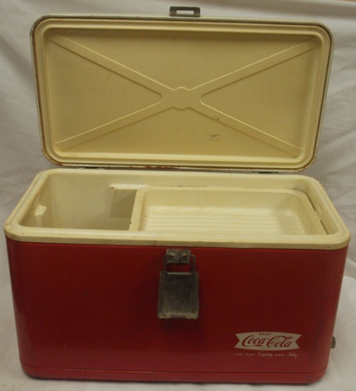Coca-Cola cooler w/tray