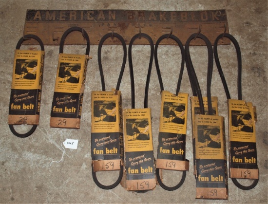 American Brake Black Fan Belt Display (w/belts)