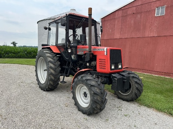 Belarus 8345 Turbo tractor with cab, heat/air (needs charged), 4 wheel assist, 540 PTO, 2 SCV's