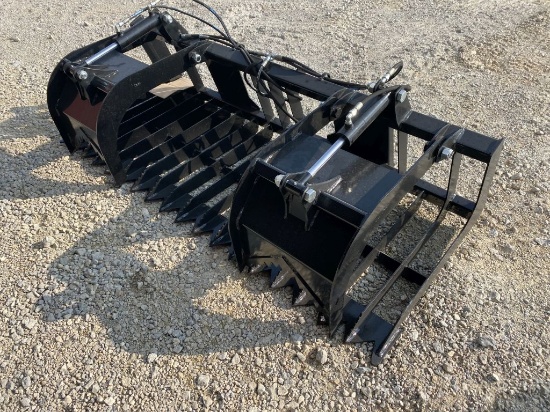 84" Rock & Brush Grapple, all HD 5/16" tines with bolt on removable side plates