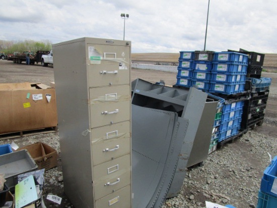 (4) Filing Cabinets and Shelving