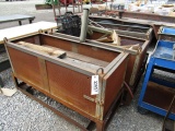 (3) Metal Carts w/Hoses, metal baskets, wood block