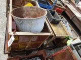 (3) Metal Carts w/Plastic Totes