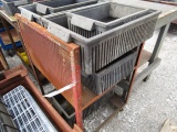Metal Cart w/Rubber boxes